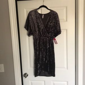 Purple velvet dress
